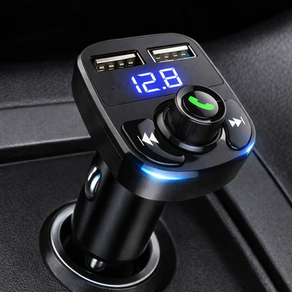 Bluetooth FM Transmitter for Car - Wireless Hands-Free Audio and Fast Charging